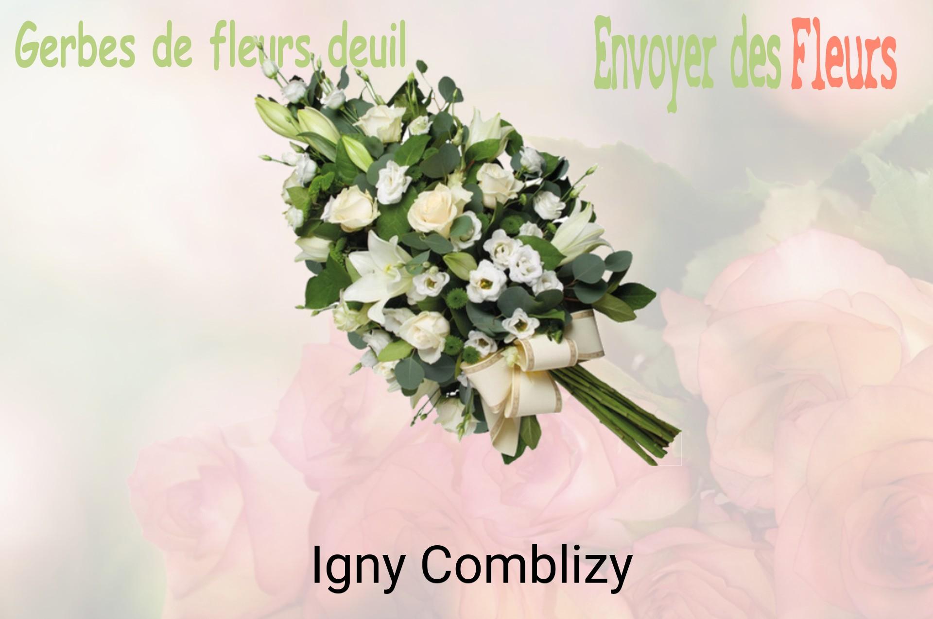 Gerbe de fleurs de deuil livrée à Igny-Comblizy
